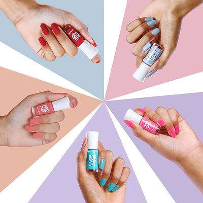 Myglamm POPxo Mini Nail Kit Vacay Bloody Mary Perfect Peach Beach Please Pink Nic Sea Ya 15 ml - Nail Polish