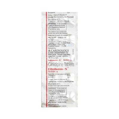 Cilnikem 5mg Tablet 10'S - Hypertension-Cal