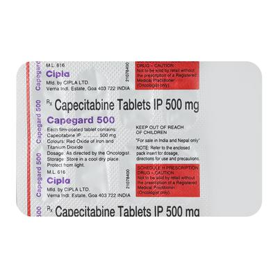Capegard 500mg Tablet 10'S - Cancer Oncology-Cyt