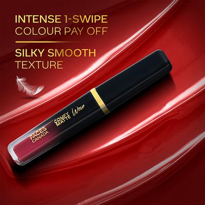 Faces Canada Comfy Matte Wow Liquid Lipstick - Ruby Rouge 03 3.8 ml - Liquid Lipsticks