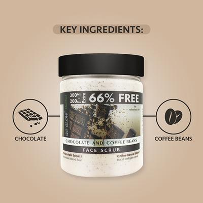 Berina Go Glow By Berina Chocolate & Coffee Beans Face Scrub 500 ml - Face Scrubs