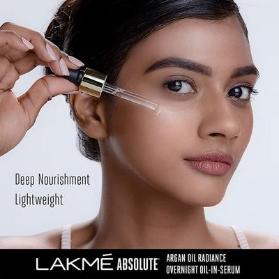 Lakme Absolute Argan Oil Radiance Overnight Oil-In-Serum 15 Ml - Night Cream