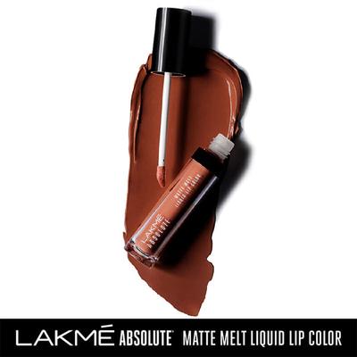 Lakme Absolute Matte Melt Liquid Lip Color Crushed Caramel 6 Ml - Liquid Lipsticks