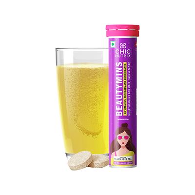 Chicnutrix Beautymins Multivitamin for Women-26 Vitamins, Minerals & Antioxidants - Peach Ice Tea 20 1's - Women Health