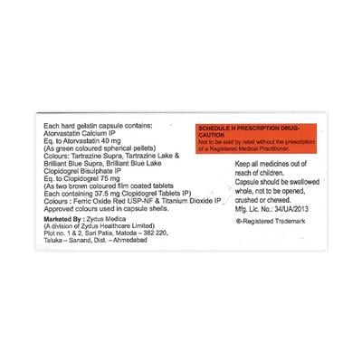 CLOPITORVA 40 Capsule 10's - Blood Clot-Ant