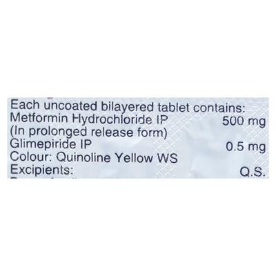 Zoryl M 0.5mg Tablet 20'S - Diabetes-Ant