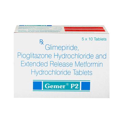 Gemer P 2mg Tablet 10'S - Diabetes-Ant