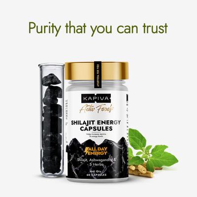 Kapiva Activ Foods Shilajit Energy Capsules 60's - Speciality Medicines