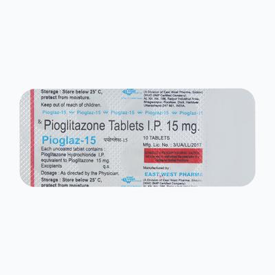 Pioglaz 15mg Tablet 10'S - Diabetes-Ant
