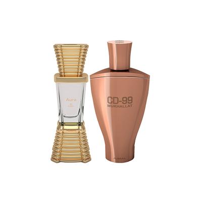 Ajmal Aura Concentrated Perfume Oil Floral Fruity Attar And CD 99 Mukhallat Concentrated Perfume Oil Floral Oriental Attar 24 ml - Deodorants/Roll-Ons