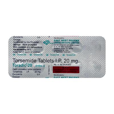 Toradic 20mg Tablet 10'S - Hypertension-Diu