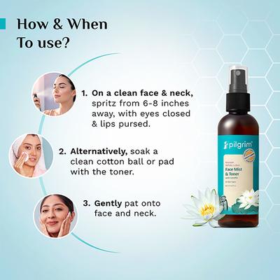 Pilgrim White Lotus Natural Face Mist & Toner 100 ml - Toners