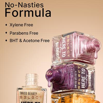 Swiss Beauty Select Here To Stay Nail Enamel With High Gloss Finish Rusty Copper 12 ml - Nail Polish