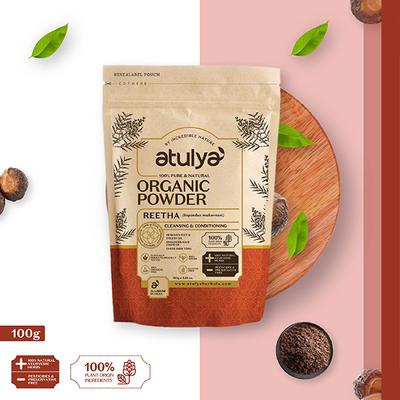Atulya Reetha Organic Powder 100 gm - Conditioners