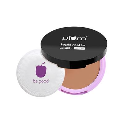 Plum Legit Matte Talc-Free Compact with SPF 15 Brew Brilliance - 133 Y 9 gm - Compact Powder
