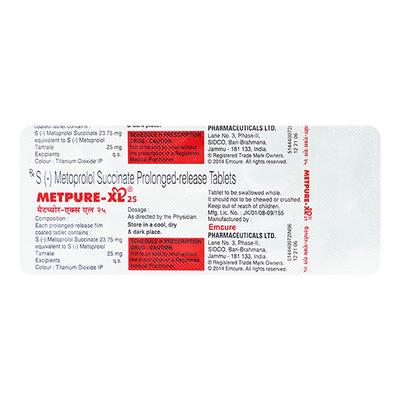 Metpure XL 25mg Tablet 10'S - Hypertension-Bet