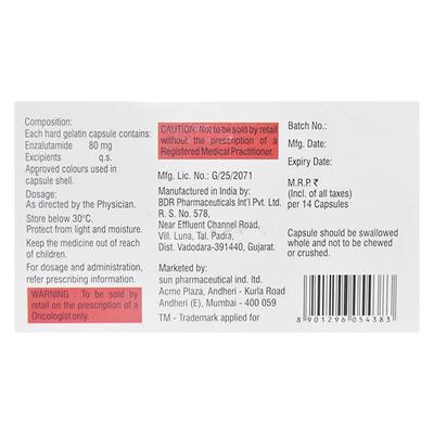 ENZYL 80mg Capsule 14's - Cancer Oncology-Cyt