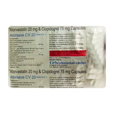 Atorsave CV 20mg Capsule 10'S - High Cholesterol-Dys