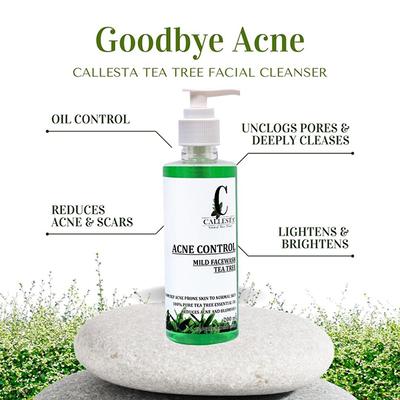Callesta Tea Tree Mild Facial Cleanser for Acne Prone Skin 200 ml - Face Wash & Cleansers