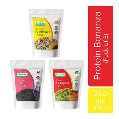 The Food Folks Protein Bonanza Combo (Pack of 3 x 250 gm) - Nutritional Bars