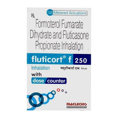 FLUTICORT F 250 WITH DOSE COUNTER Inhaler 120mdi - Asthma/COPD-Ast