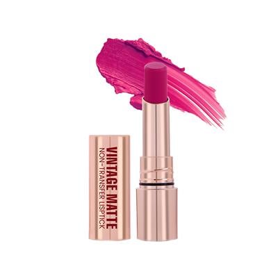 Half N Half Vintage Matte Non-Transfer Lipstick , Vibrant Magenta-06 3.8 g - Lipsticks