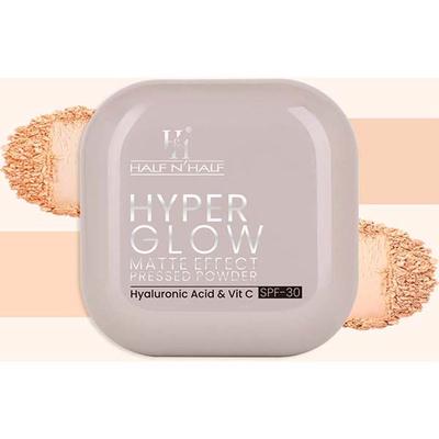 Half N Half Hyper Glow Matte Effect Pressed Compact Powderatte Flawless Finish-Natural Glow 20 gm - Compact Powder