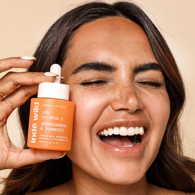 Inde Wild 15% Vitamin C with Turmeric, Niacinamide for Acne Scars, Hyperpigmentation & Brightening 30 ml - Face Serum