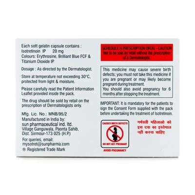 Sotret 20mg Capsule 10'S - Acne-Acn