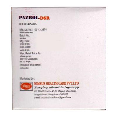 PAZROL DSR Capsule 10's - Ulcer/Reflux/Flatulence-Aaa