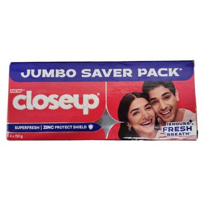 Closeup New Superfresh Zinc Protect Shield (Jumbo Saver Pack) Toothpaste (Pack of 4 x 150 g) - Toothpaste