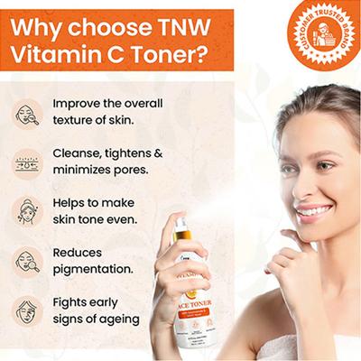 TNW The Natural Wash Vitamin C Toner With Niacinamide And Witch Hazel For Improving Skin Texture 100 ml - Toners