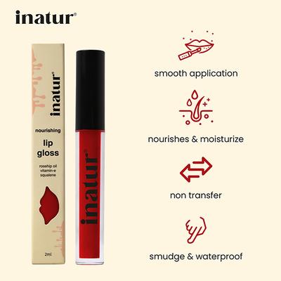 Inatur Lip Gloss - Hottie (L6) 1.6ml - Lip Glosses