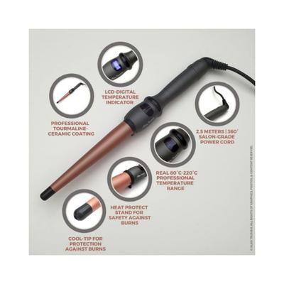 Alan Truman Tourmaline Ceramic Wand - Medium 1's - Rollers & Curlers