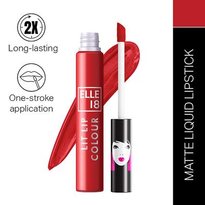 Elle 18 Liquid Lip Color, Rhubarb Red 5.6 ml - Liquid Lipsticks
