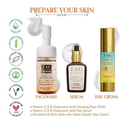 TAC The Ayurveda Co. Vitamin C,E and Hyaluronic acid Foaming Face Wash 100 ml - Personal Care (Ayush)