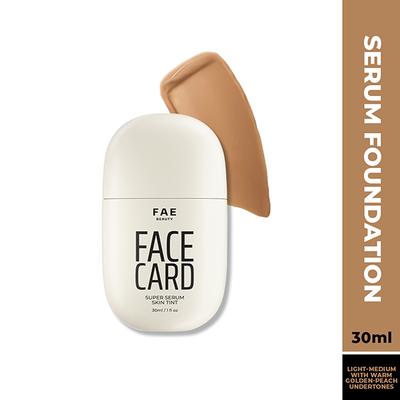 FAE Beauty Face Card Serum Skin Tint- Skin-like Foundation, Shade - 30N - Warm Neutral 30 ml - Foundation