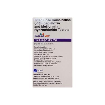 COSPIAQ MET 12.5/1000 Tablet 10's - Diabetes-Ant