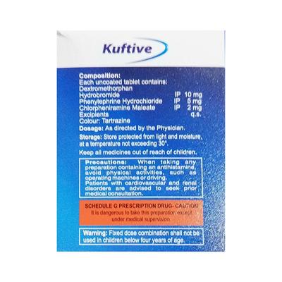 KUFTIVE RAPID RELIEF Tablet 10's - Cough And Cold-Cou