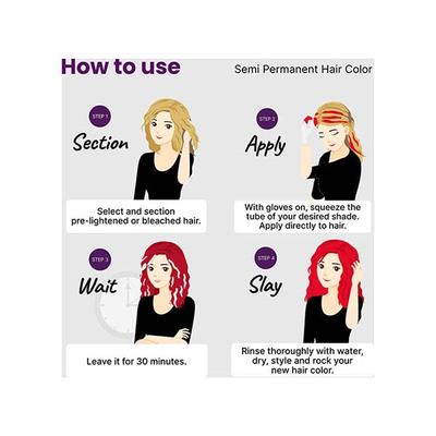 2.Oh! Semi Permanent Hair Color 100 ml each - Red 2's - Crème