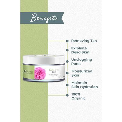 Organic Harvest Anti Tan Face Scrub 50 gm - Scrubs & Exfoliants