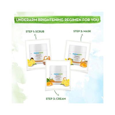 Mamaearth Vitamin C Underarm Cream with Vitamin C & Turmeric for Brighter Underarms 50 gm - Scrubs & Exfoliants