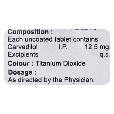CARVENOL 12.5 Tablet 10's - Hypertension-Bet