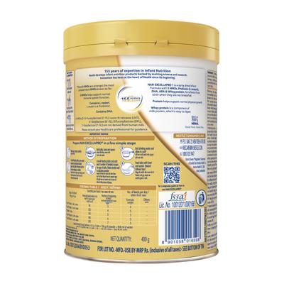 Nestle NAN Excellapro 1 (Upto 6 Months) Milk Powder - Tin With Smarklid 400 gm - Baby And Infant Supplements