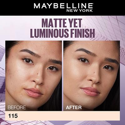 Maybelline New York Super Stay Lumi-Matte Liquid Foundation 30H Longwear Yet Light-As-Air, 115 35 ml - Foundation