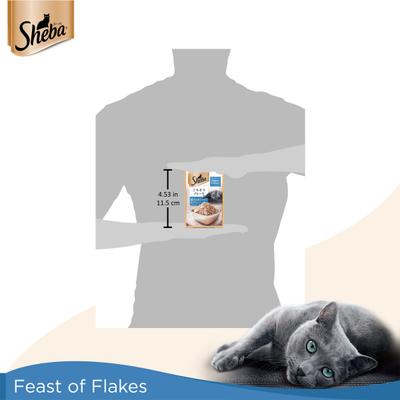 Sheba Feast of Flakes for Cats - Sheba Fish Mix Maguro & Bream (Pack of 35 gm x 12) 1's - Petfood