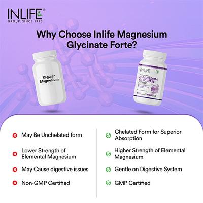 INLIFE Magnesium Glycinate Forte 2000 mg Tablet 120's - Calcium And Minerals