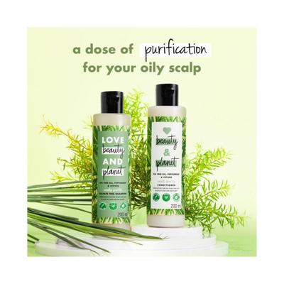 Love Beauty And Planet Tea Tree, Pe Peppermint & Vetiver Sulfate Free Purifying Shampoo 200 ml - Shampoos