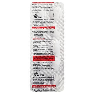 GESTMATE SR 200mg Tablet 10's - Hormonal Therapy-Oes