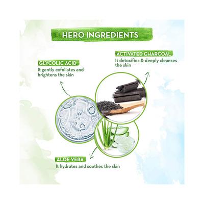 Mamaearth Charcoal Face Pack with Activated Charcoal and Glycolic Acid 100 gm - Face Packs